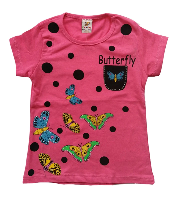 Majica butterfly pink
